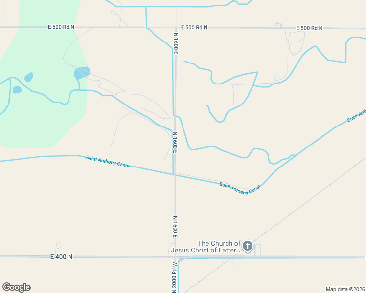 map of restaurants, bars, coffee shops, grocery stores, and more near 436-456 North 1600 East in St. Anthony