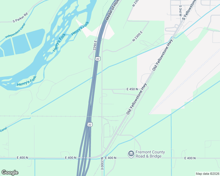 map of restaurants, bars, coffee shops, grocery stores, and more near 2319 East 450 North in Saint Anthony