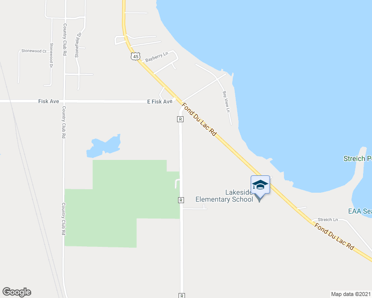 map of restaurants, bars, coffee shops, grocery stores, and more near 4866 County Road R in Oshkosh