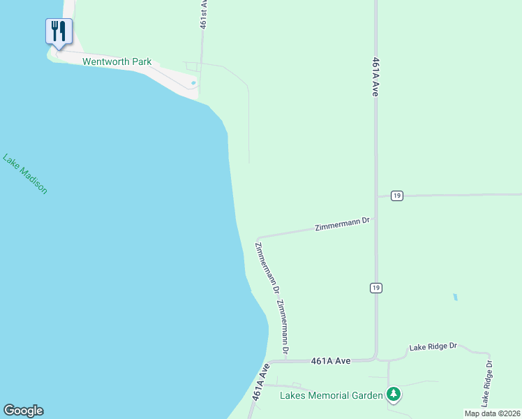 map of restaurants, bars, coffee shops, grocery stores, and more near 6779 Zimmermann Drive in Wentworth