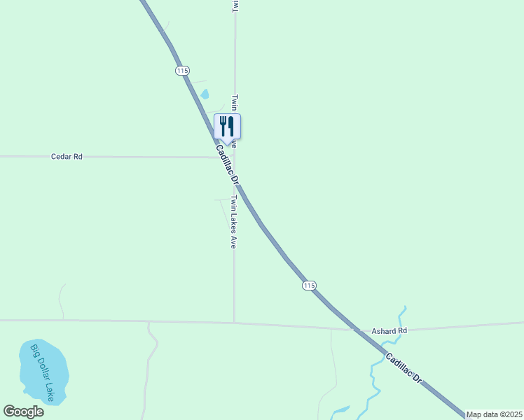 map of restaurants, bars, coffee shops, grocery stores, and more near 9864 Cadillac Drive in Lake