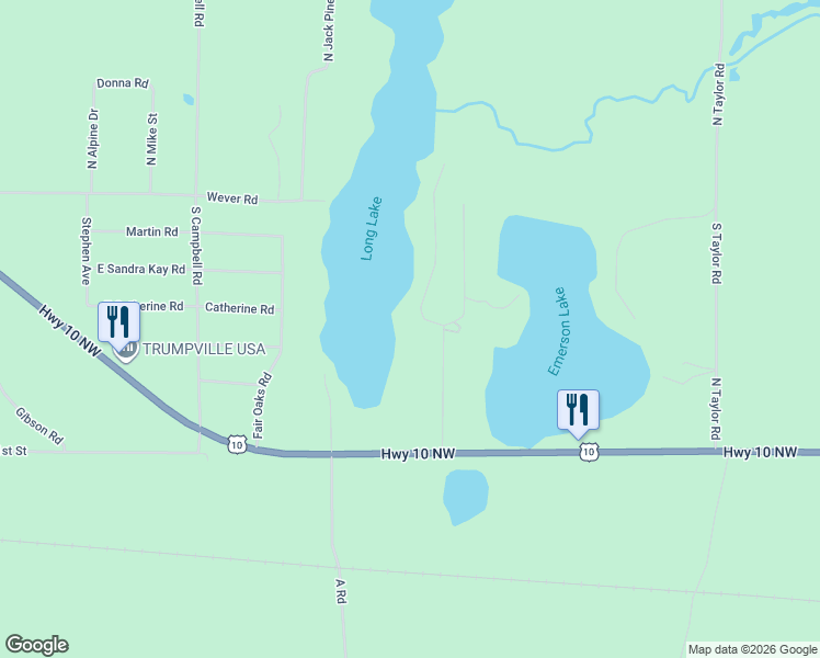 map of restaurants, bars, coffee shops, grocery stores, and more near 177 South Maple Road in Township of Branch