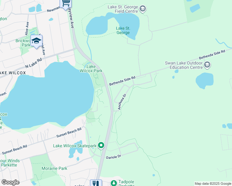 map of restaurants, bars, coffee shops, grocery stores, and more near 30 Helliwell Crescent in Richmond Hill