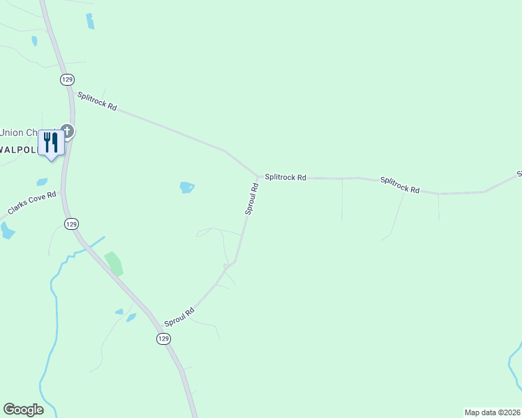 map of restaurants, bars, coffee shops, grocery stores, and more near 167 Sproul Road in South Bristol