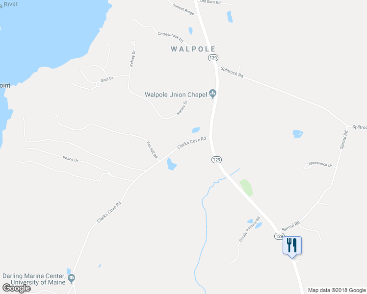 map of restaurants, bars, coffee shops, grocery stores, and more near 200 Clarks Cove Road in South Bristol