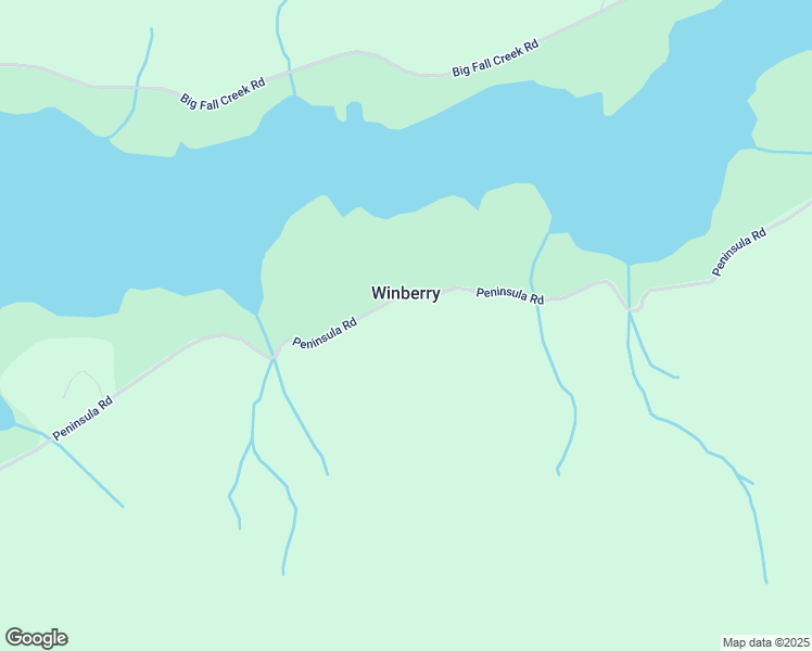 map of restaurants, bars, coffee shops, grocery stores, and more near 83993 Peninsula Road in Fall Creek