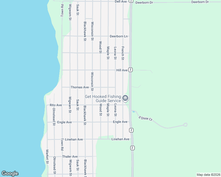 map of restaurants, bars, coffee shops, grocery stores, and more near 2111 Leona Street in Friendship