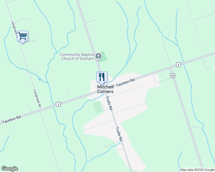 map of restaurants, bars, coffee shops, grocery stores, and more near in Mitchell Corners