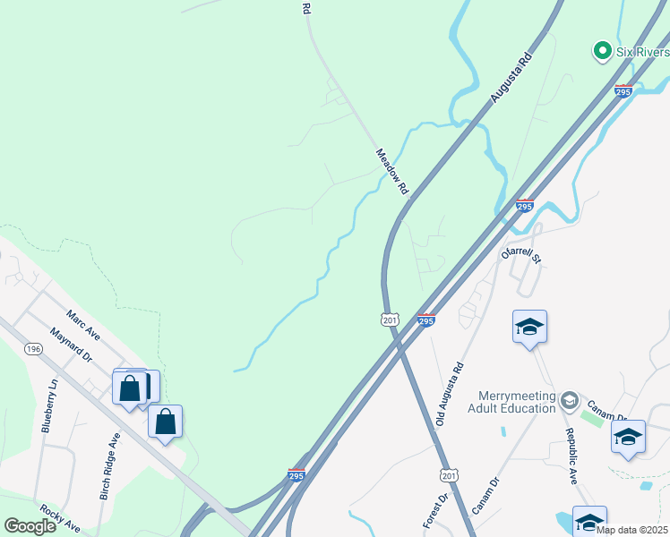 map of restaurants, bars, coffee shops, grocery stores, and more near 28 Augusta Road in Topsham