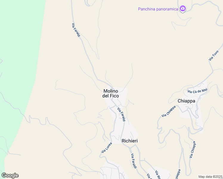 map of restaurants, bars, coffee shops, grocery stores, and more near 119 Borgata Molino del Fico in Molino del Fico