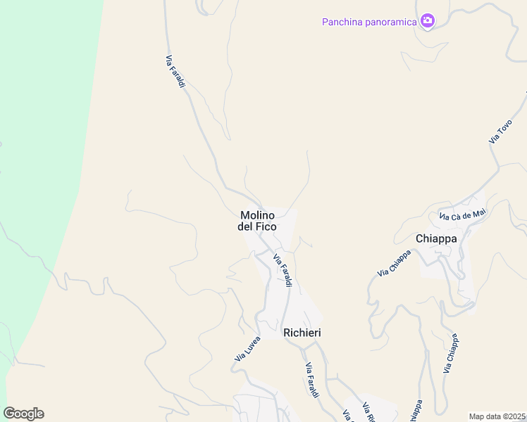map of restaurants, bars, coffee shops, grocery stores, and more near 119 Borgata Molino del Fico in Molino del Fico
