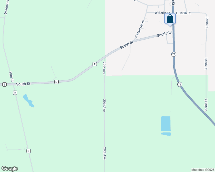 map of restaurants, bars, coffee shops, grocery stores, and more near 1016 20th Avenue in Neshkoro