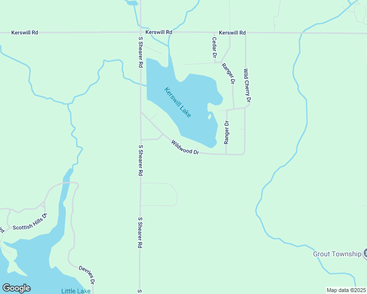 map of restaurants, bars, coffee shops, grocery stores, and more near 4790 Wildwood Drive in Gladwin