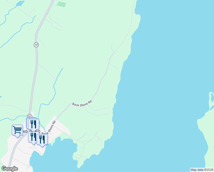 map of restaurants, bars, coffee shops, grocery stores, and more near 273 Back Shore Road in Bristol