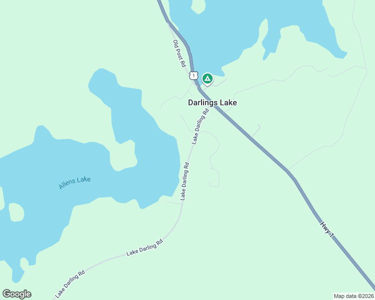 map of restaurants, bars, coffee shops, grocery stores, and more near in Darlings Lake
