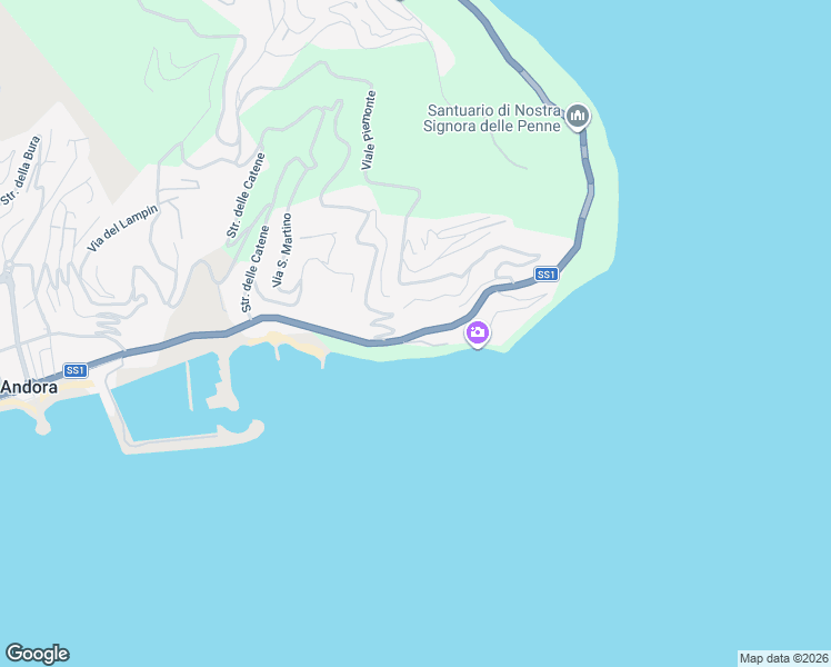 map of restaurants, bars, coffee shops, grocery stores, and more near 50 Via Aurelia in Marina di Andora