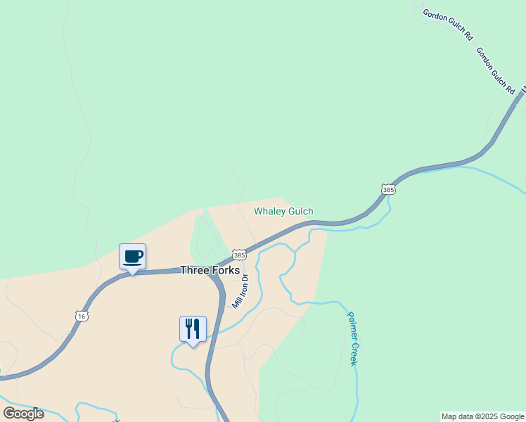 map of restaurants, bars, coffee shops, grocery stores, and more near 23874 Whaley Lane in Hill City