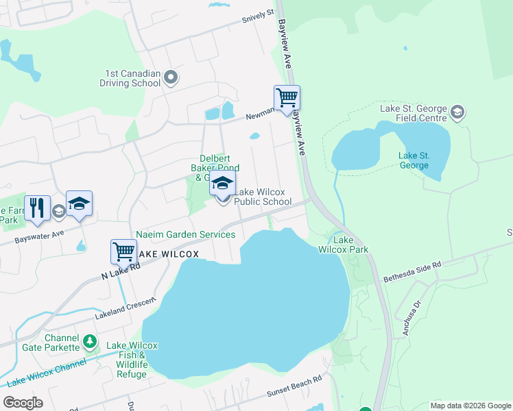 map of restaurants, bars, coffee shops, grocery stores, and more near in Richmond Hill
