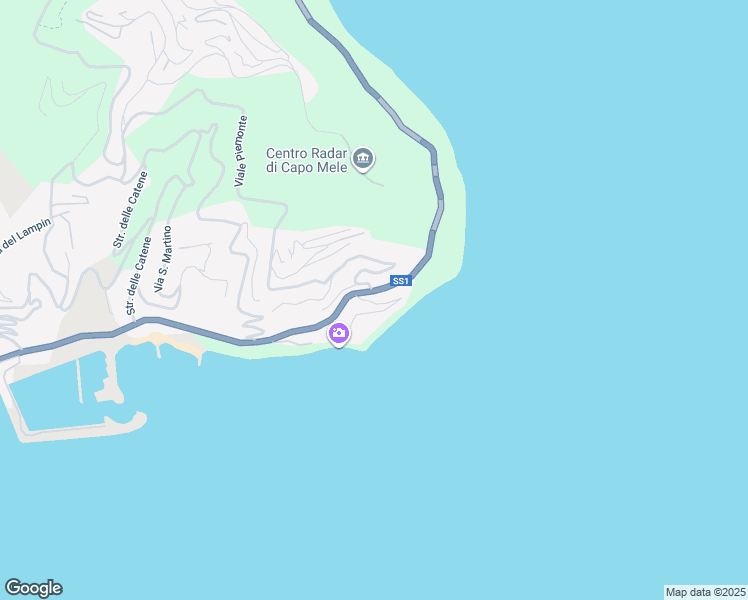 map of restaurants, bars, coffee shops, grocery stores, and more near 16 Via Aurelia in Marina di Andora