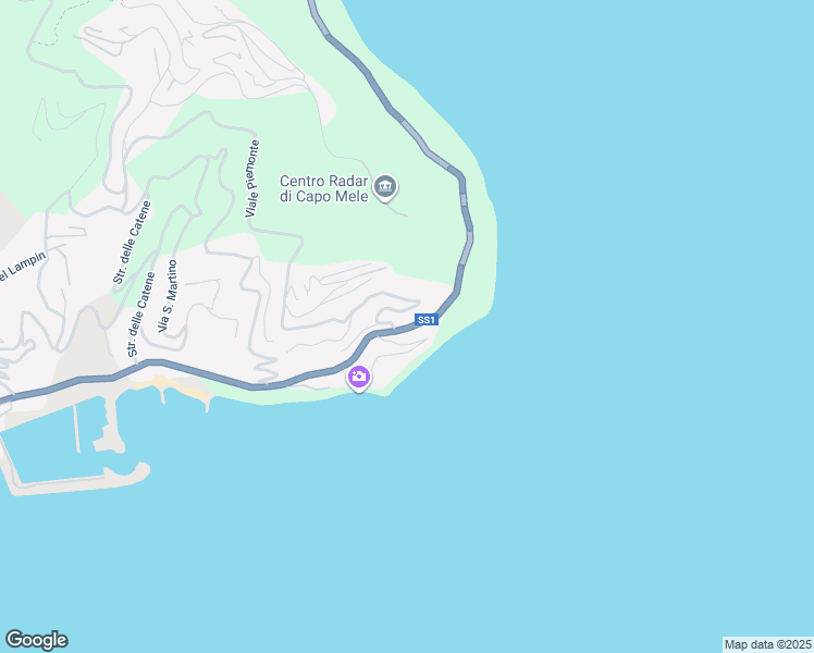 map of restaurants, bars, coffee shops, grocery stores, and more near 16 Via Aurelia in Marina di Andora
