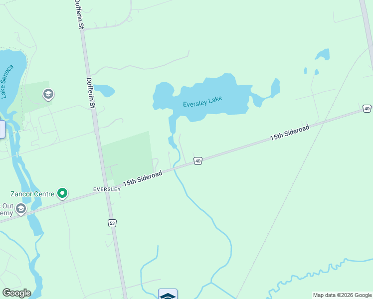 map of restaurants, bars, coffee shops, grocery stores, and more near 1268 15th Sideroad in Schomberg