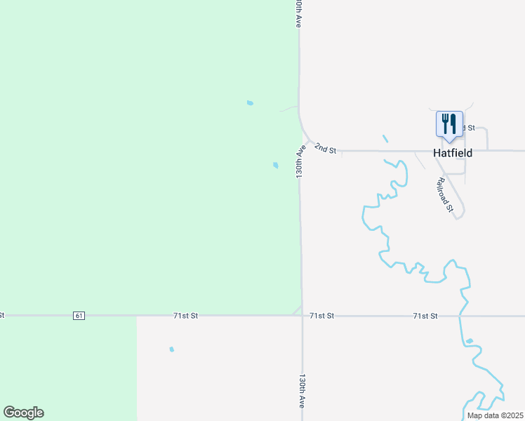 map of restaurants, bars, coffee shops, grocery stores, and more near 725 130th Avenue in Pipestone