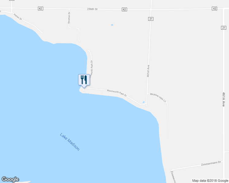 map of restaurants, bars, coffee shops, grocery stores, and more near Wentworth Park Drive in Wentworth