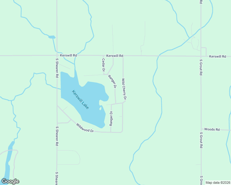 map of restaurants, bars, coffee shops, grocery stores, and more near 1090 Ranger Drive in Gladwin