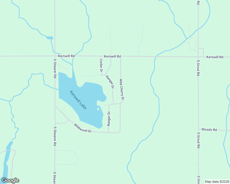 map of restaurants, bars, coffee shops, grocery stores, and more near 1090 Ranger Drive in Gladwin