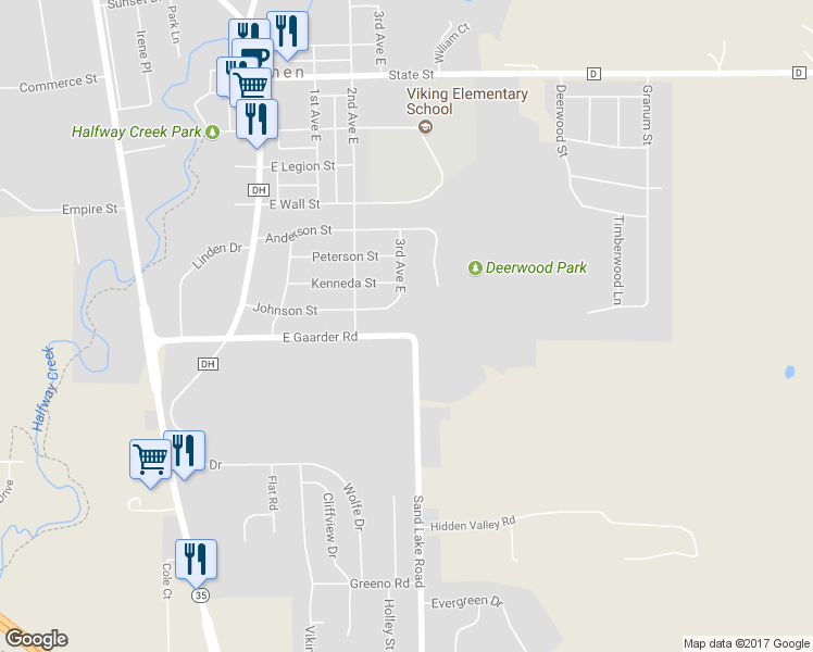 map of restaurants, bars, coffee shops, grocery stores, and more near 403 East Gaarder Road in Holmen
