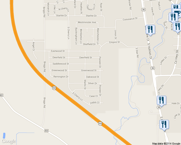 map of restaurants, bars, coffee shops, grocery stores, and more near 808 Greenwood Street in Holmen