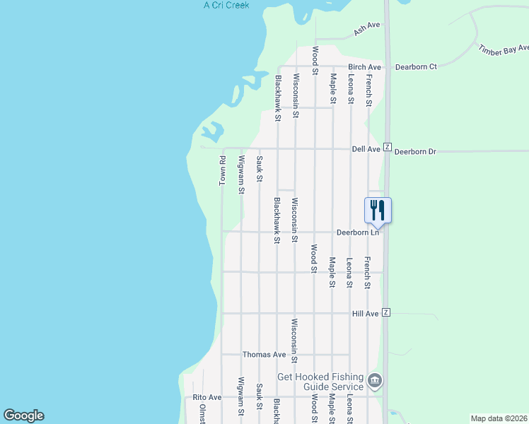 map of restaurants, bars, coffee shops, grocery stores, and more near 2069 Blackhawk Street in Friendship