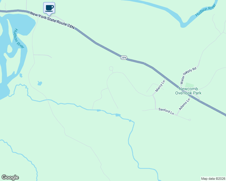 map of restaurants, bars, coffee shops, grocery stores, and more near 139 Marcy Ln in Newcomb