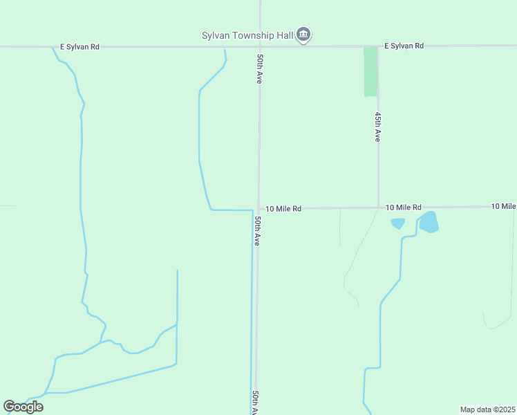 map of restaurants, bars, coffee shops, grocery stores, and more near 9747 50th Avenue in Evart