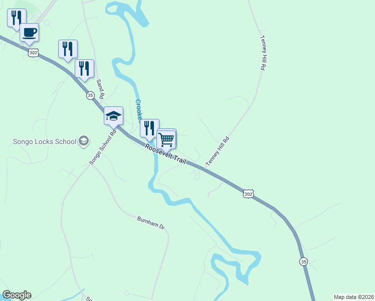 map of restaurants, bars, coffee shops, grocery stores, and more near 25 Hillside Avenue in Casco