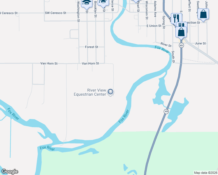 map of restaurants, bars, coffee shops, grocery stores, and more near 413 Van Horn Road in Berlin