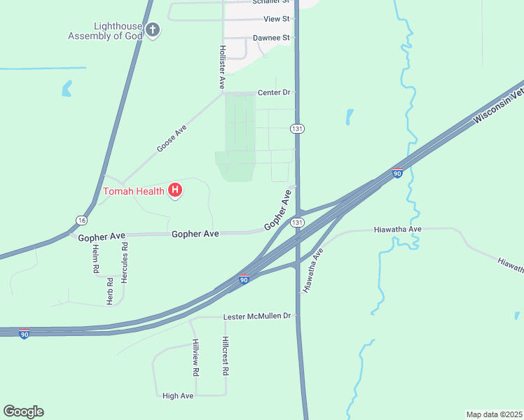 map of restaurants, bars, coffee shops, grocery stores, and more near 24432 Gopher Avenue in Tomah