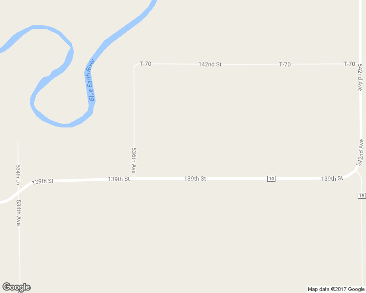 map of restaurants, bars, coffee shops, grocery stores, and more near 53764 139th Street in Vernon Center