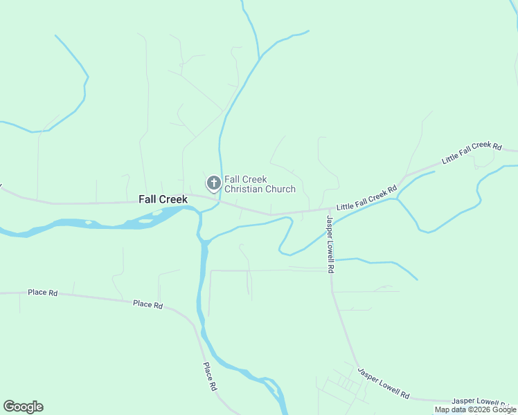 map of restaurants, bars, coffee shops, grocery stores, and more near 39106 Jasper Lowell Road in Fall Creek