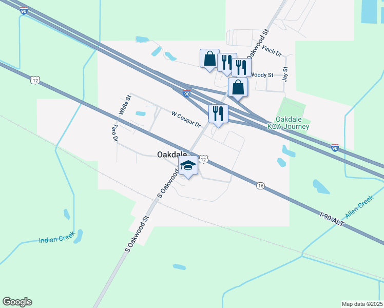map of restaurants, bars, coffee shops, grocery stores, and more near 108 E Badger Dr in Tomah
