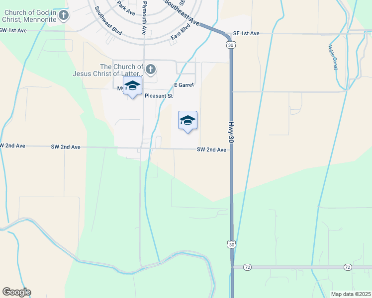 map of restaurants, bars, coffee shops, grocery stores, and more near 4400 Southwest 2nd Avenue in New Plymouth