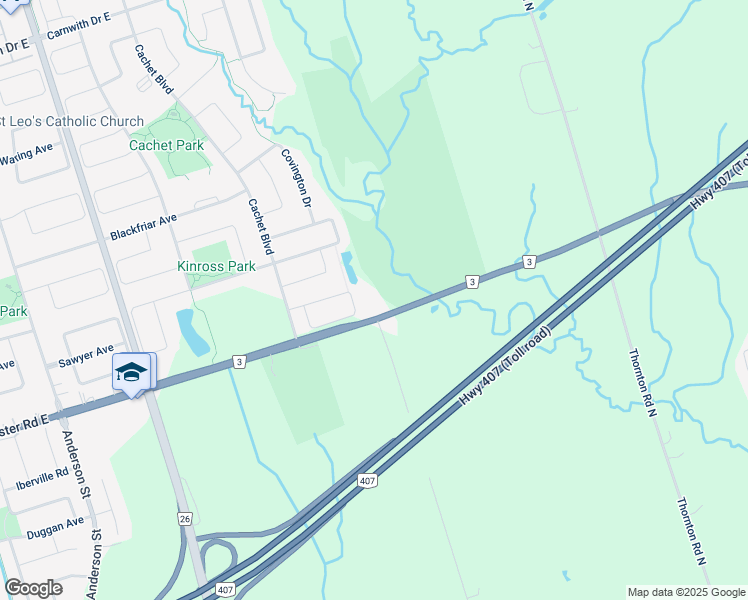 map of restaurants, bars, coffee shops, grocery stores, and more near 700 Winchester Road East in Whitby