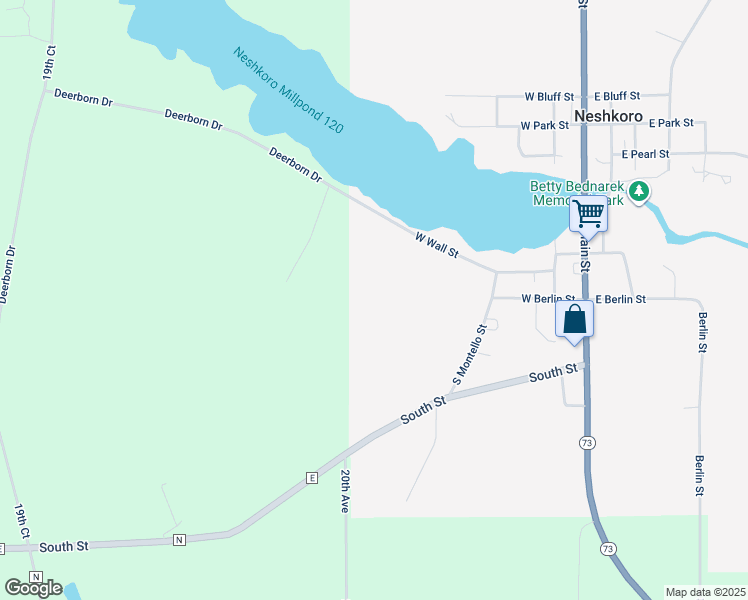 map of restaurants, bars, coffee shops, grocery stores, and more near in Neshkoro