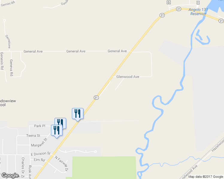 map of restaurants, bars, coffee shops, grocery stores, and more near 14797 Greenway Road in Sparta
