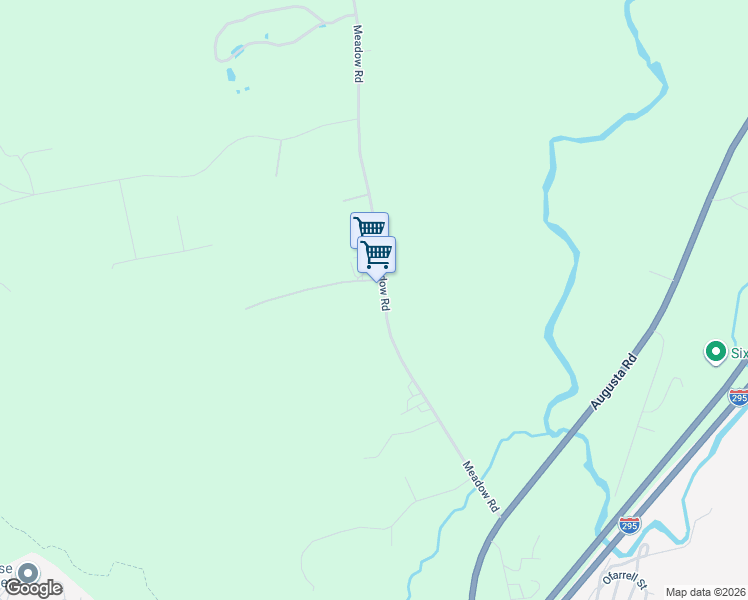 map of restaurants, bars, coffee shops, grocery stores, and more near 116 Meadow Road in Topsham