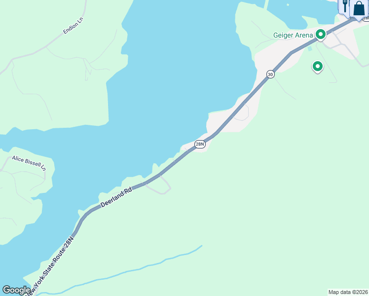 map of restaurants, bars, coffee shops, grocery stores, and more near 945 Deerland Road in Long Lake