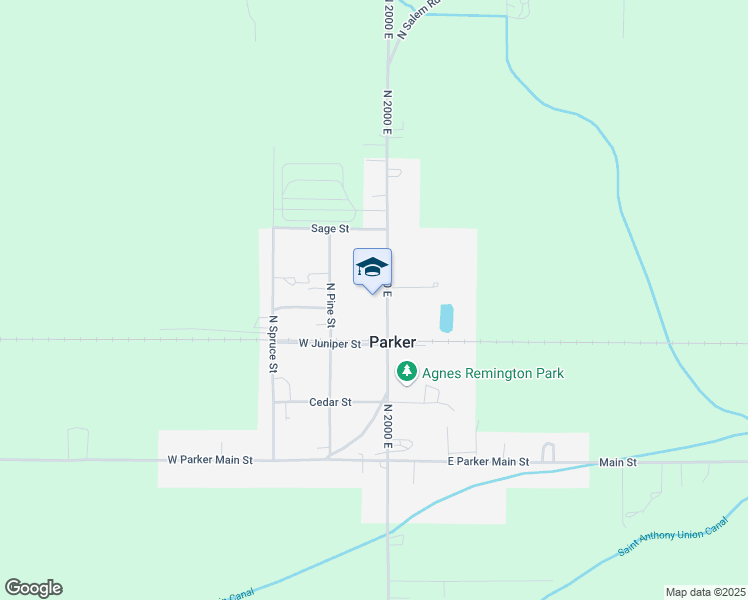 map of restaurants, bars, coffee shops, grocery stores, and more near 221 North Center Street in Saint Anthony