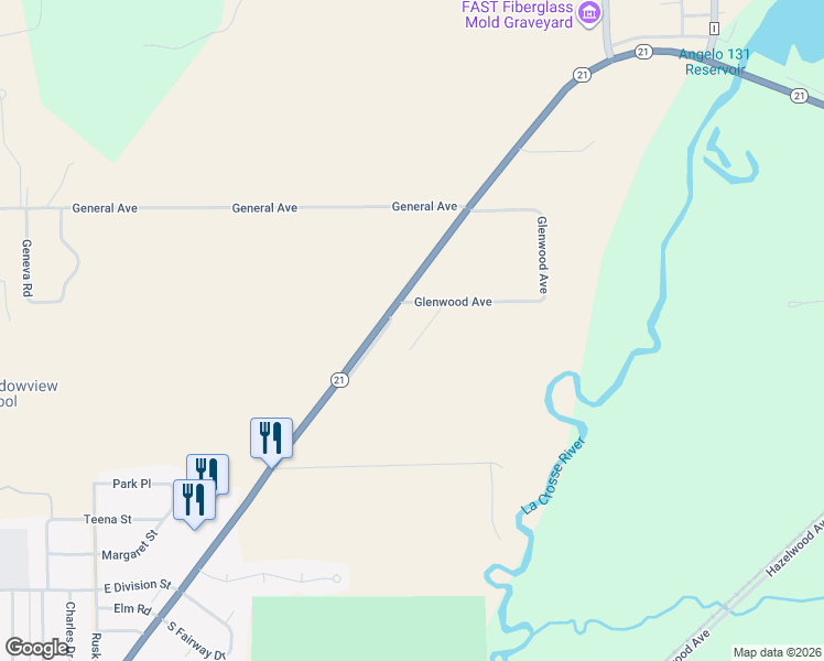 map of restaurants, bars, coffee shops, grocery stores, and more near 14797 Greenway Road in Sparta