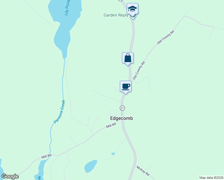 map of restaurants, bars, coffee shops, grocery stores, and more near 649 Boothbay Road in Edgecomb