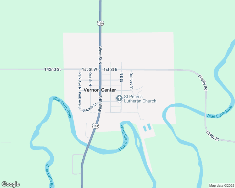 map of restaurants, bars, coffee shops, grocery stores, and more near 203 Main Street East in Vernon Center